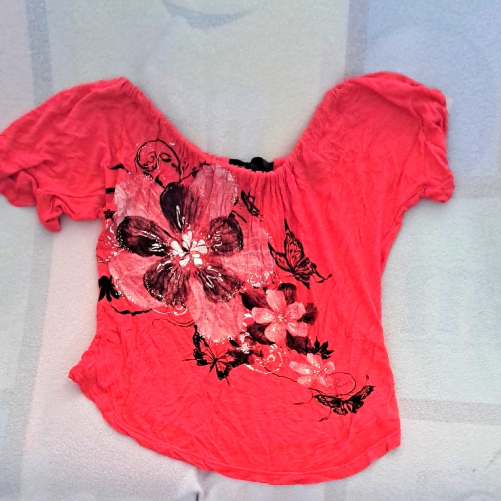 Annabelle Pink Ruffled Embellished Blouse